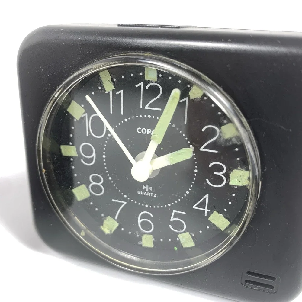 Lot of 2 Vintage Travel Battery Operated Clocks Copal Quartz HQ 255